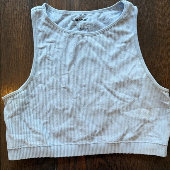 Garage Tops - Garage Light Blue Ribbed Crop Top Size Medium